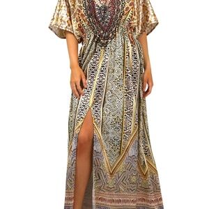 Maxi Satin Kaftan | Designer Kaftans on Sale 70% OFF Caftan Sale